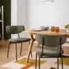 Padded Seat Dining Chair Color Olive