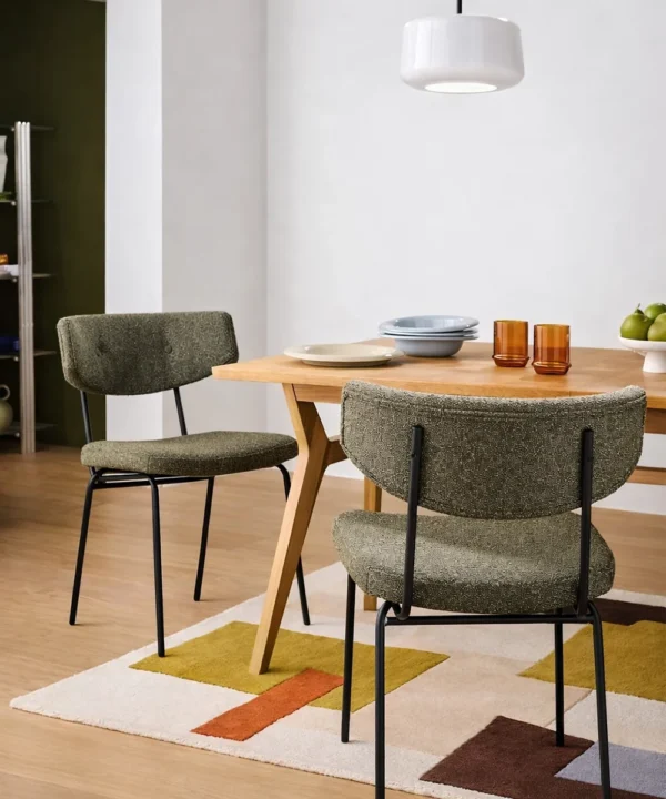 Padded Seat Dining Chair Color Olive